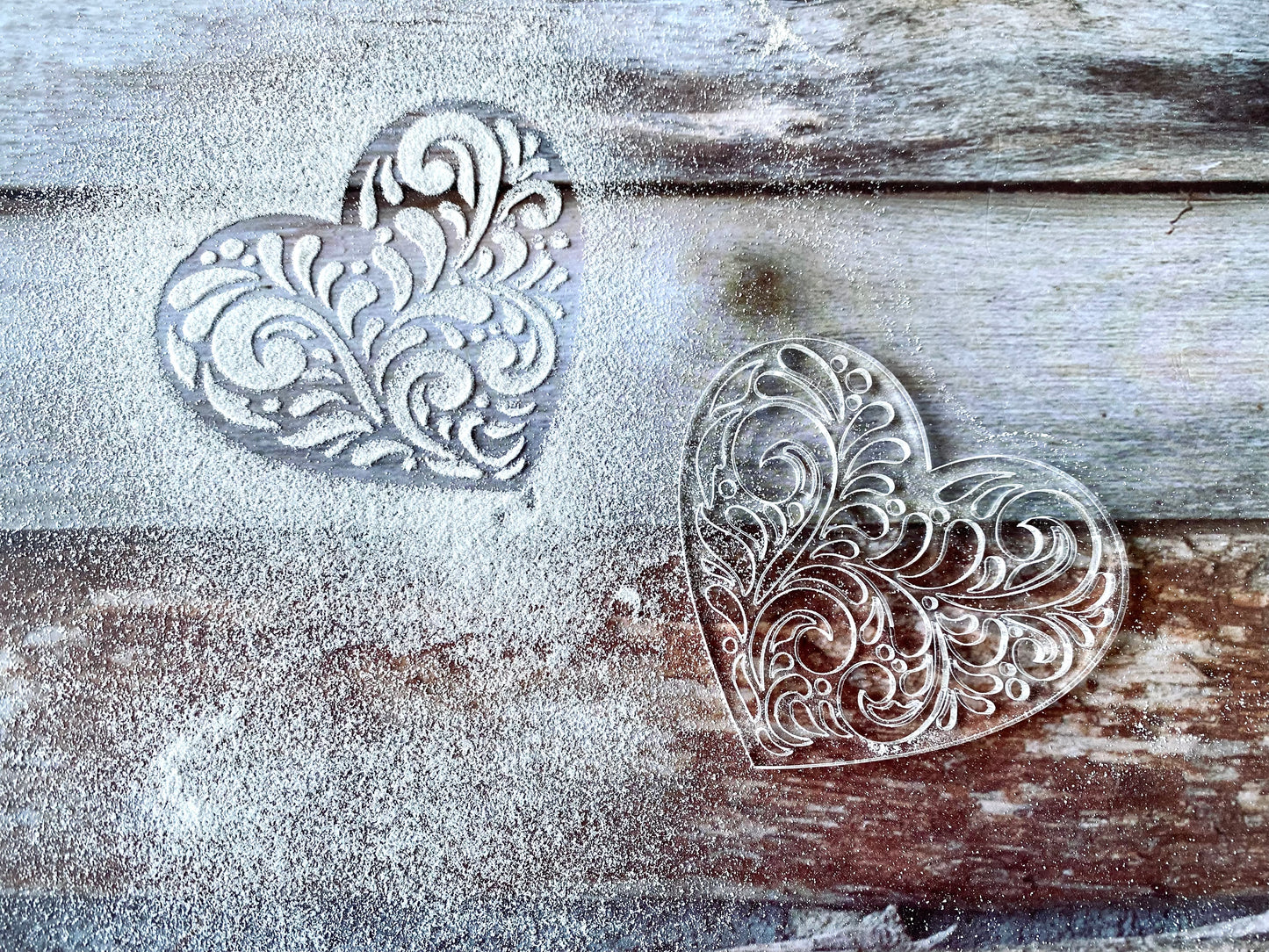NEW! Set of 4 stencils for sourdough bread art (Hearts)