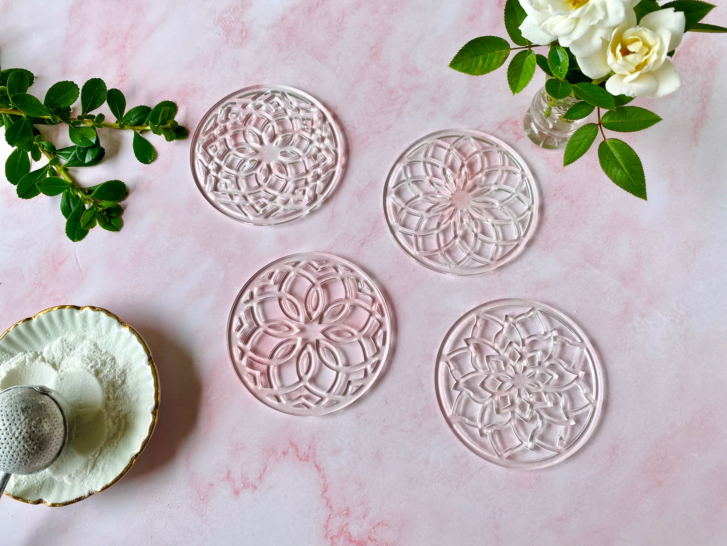 NEW! Set of 4 stencils for sourdough bread art (Clear/Transparent - Set 1)