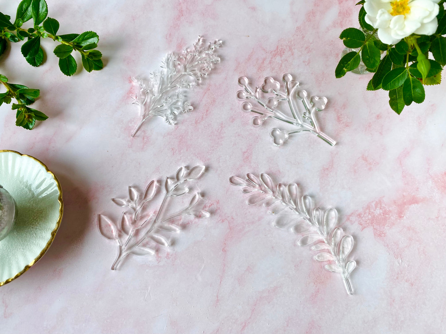 NEW! Set of 4 stencils for sourdough bread art (Botanical)