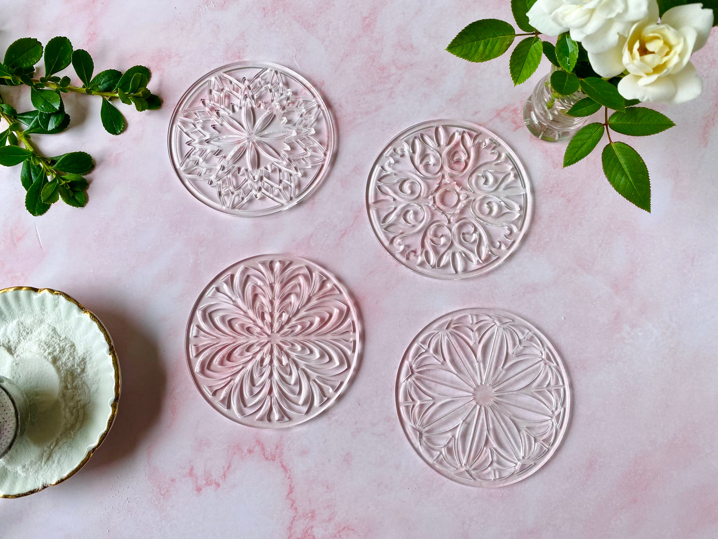 NEW! Set of 4 stencils for sourdough bread art (Clear/Transparent - Set 2)