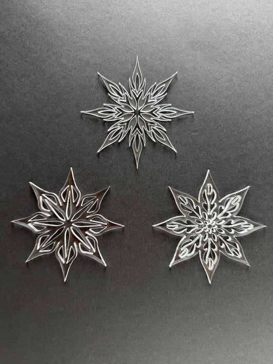 NEW IN! Set of 3 stencils for sourdough bread art (Snowflakes Collection)