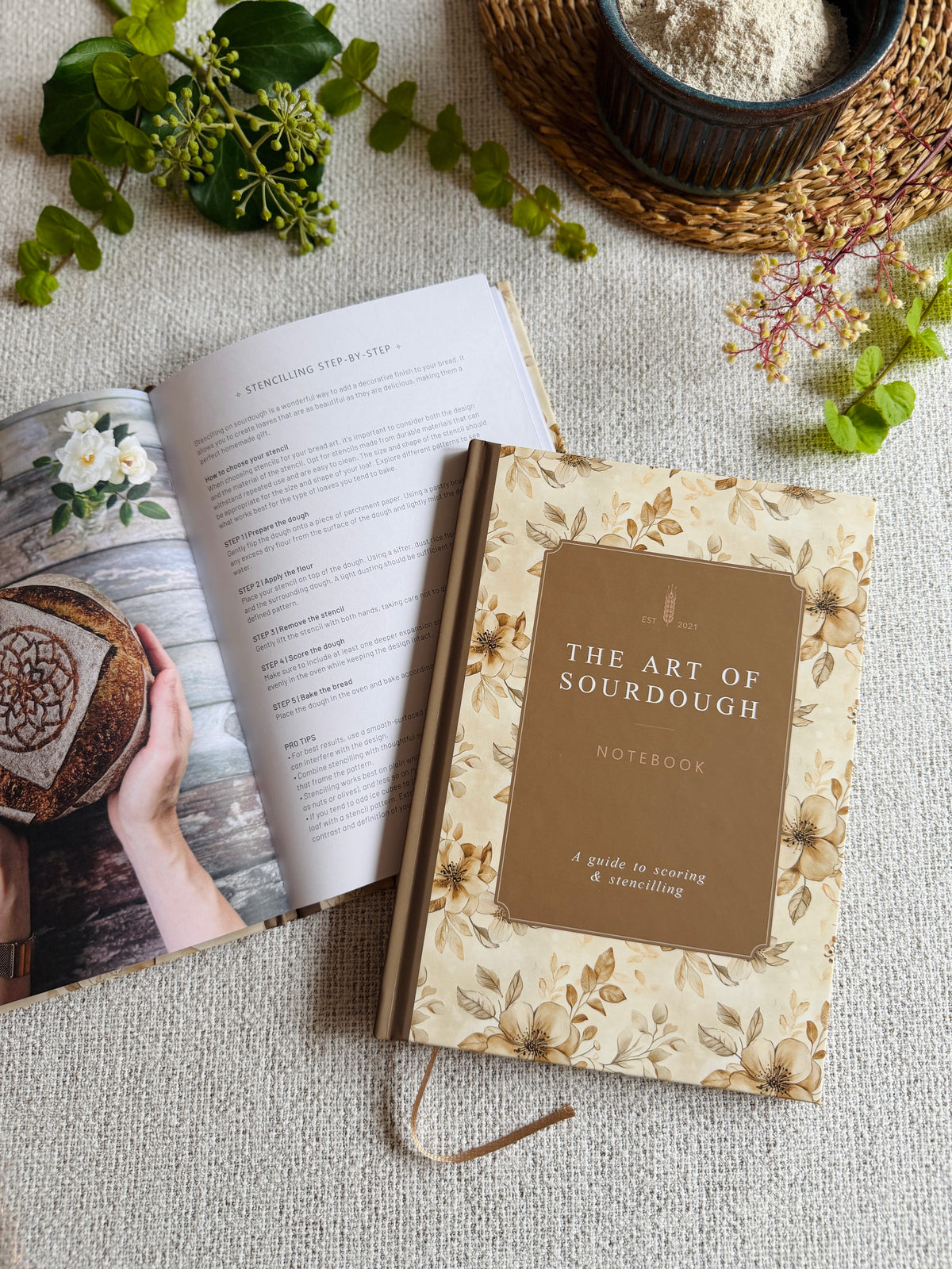 NEW IN! The Art Of Sourdough Notebook & Guide | Limited Botanical Edition | A5 Hardback
