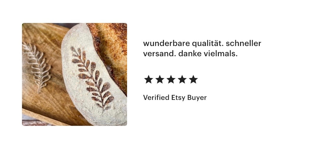 Set of 4 stencils for sourdough bread art (Botanical)