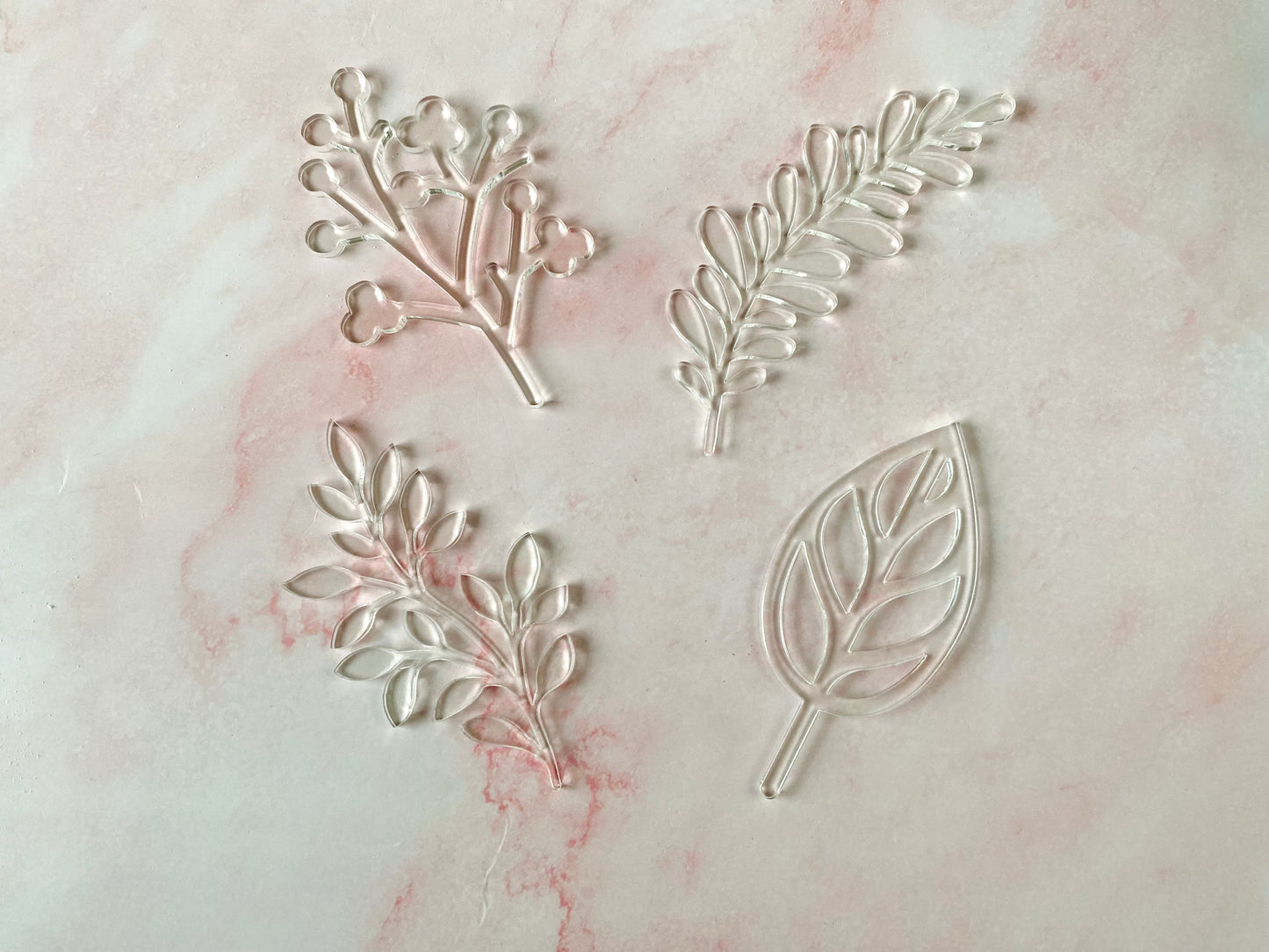 Set of 4 stencils for sourdough bread art (Botanical)