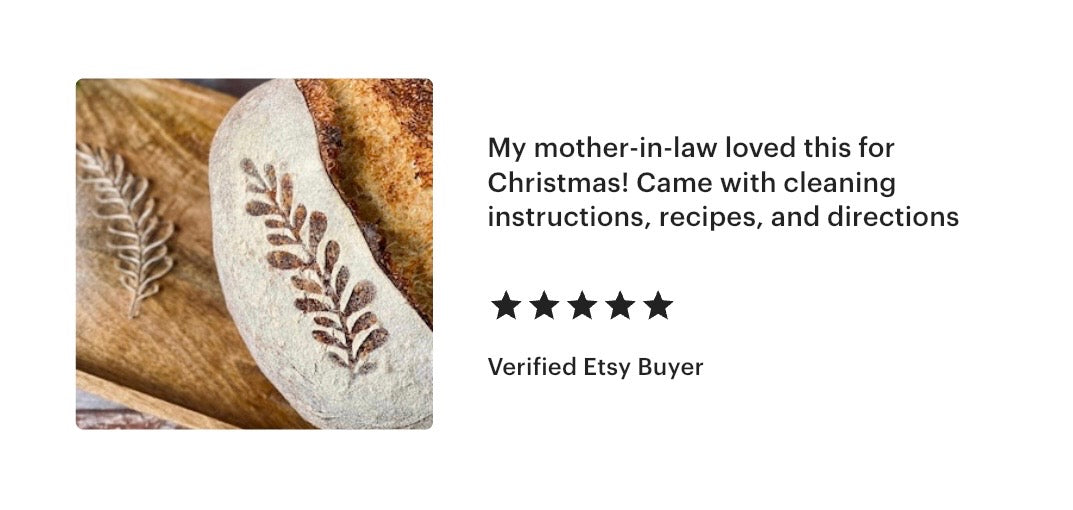 Set of 4 stencils for sourdough bread art (Botanical)