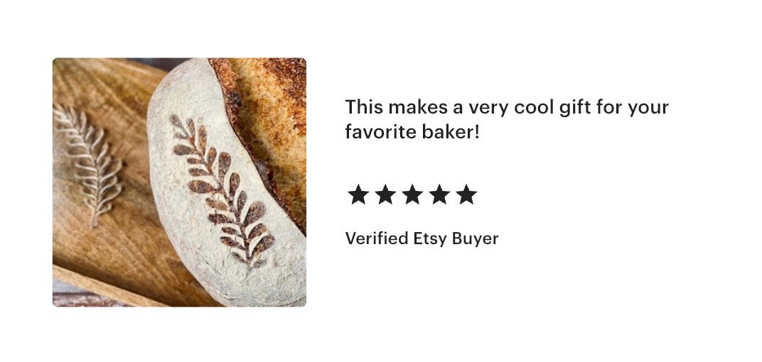 Set of 4 stencils for sourdough bread art (Botanical)