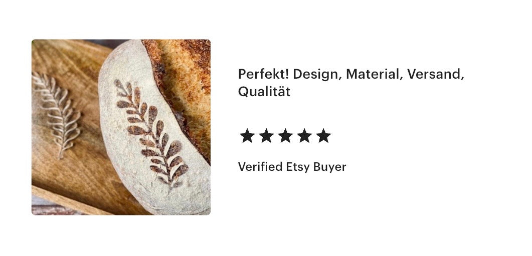 Set of 4 stencils for sourdough bread art (Botanical)