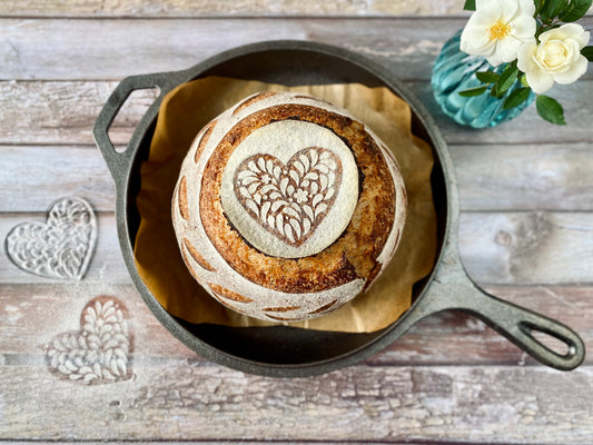 NEW! Set of 4 stencils for sourdough bread art (Hearts)