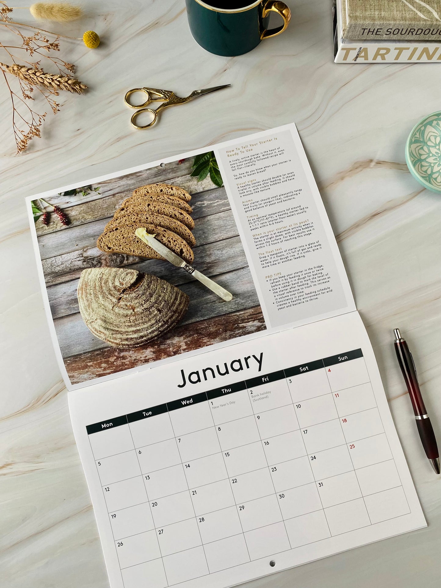 NEW!! 2026 Wall Calendar - The Art Of Sourdough
