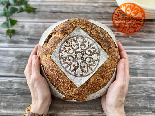 Set of 4 stencils for sourdough bread art (Geometric - Set B)
