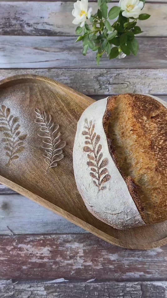 Set of 4 stencils for sourdough bread art (Botanical)